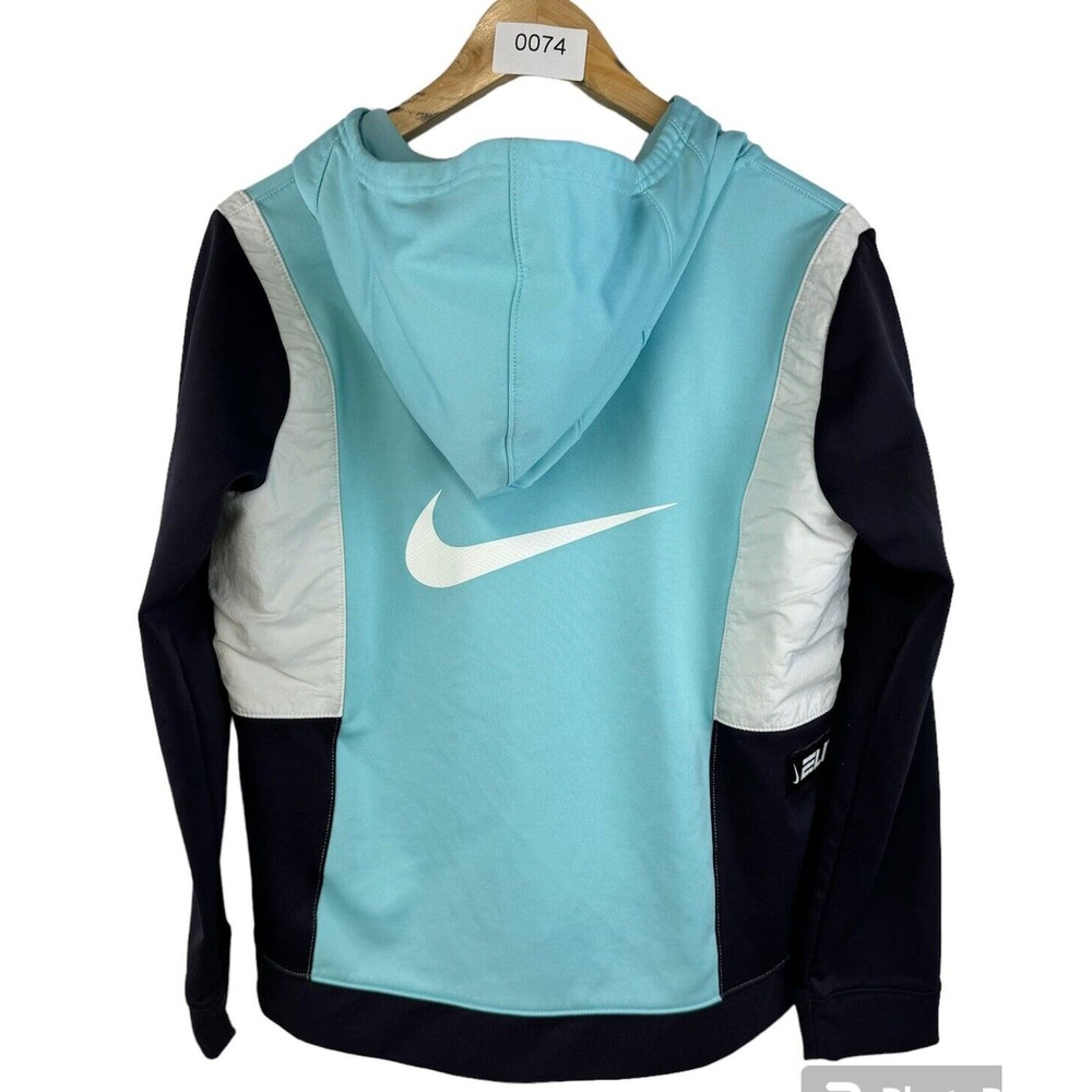Nike Big Boys -Girls ThermaFIT Elite Full-Zip Hoodie sz XL Turquoise Blue White - Picture 2 of 13